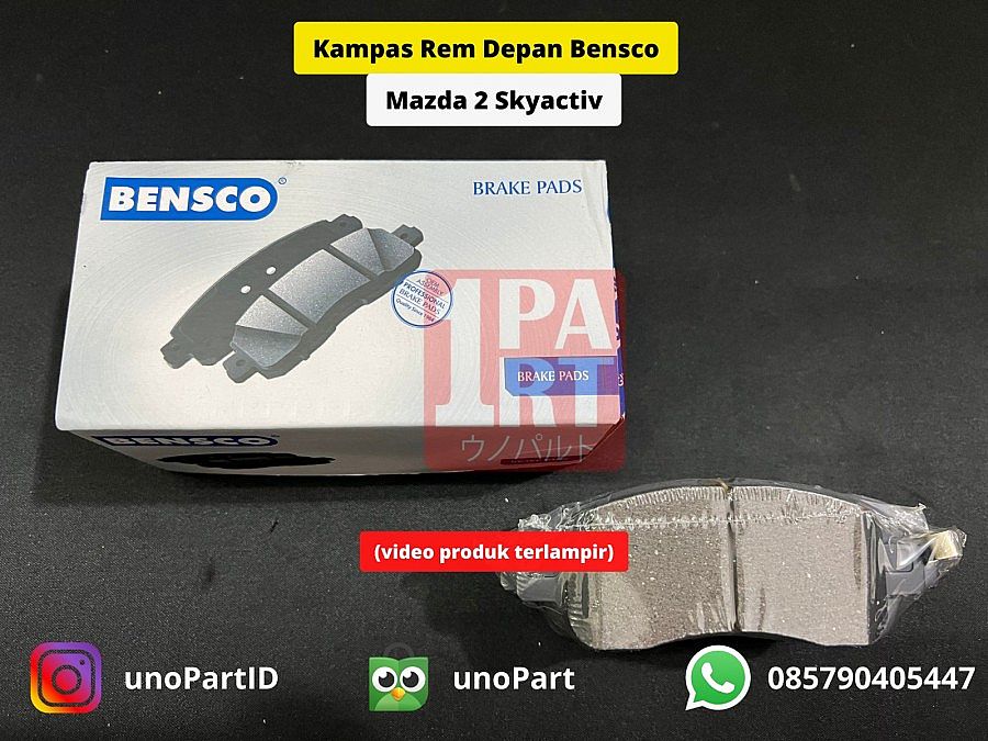 Kampas Rem Depan Bensco Mazda 2 Skyactiv 2014-ON Part No AY6-33-28ZA - foto 3