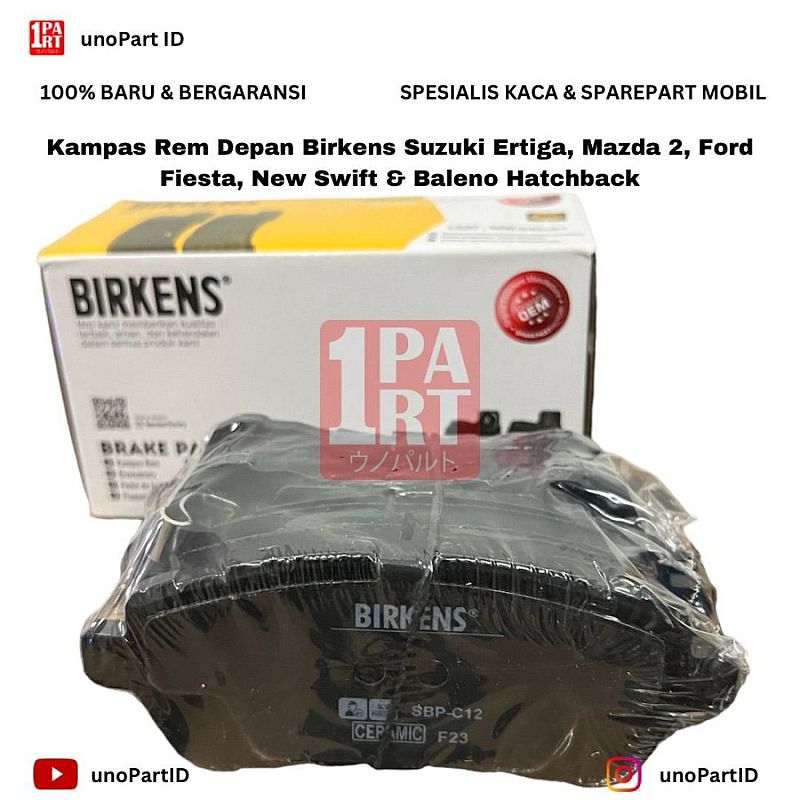 Kampas Rem Depan Birkens Ceramic Baleno Hatchback / Ertiga / New Swift - foto 5