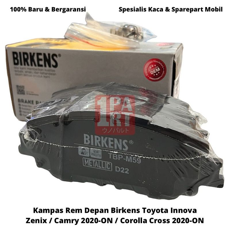 Kampas Rem Depan Birkens Innova Zenix / Camry Hybrid / Corolla Cross - foto 3