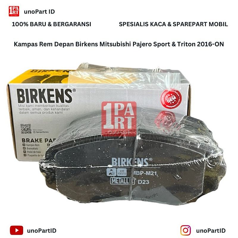 Kampas Rem Depan Birkens Mitsubishi All New Pajero Sport Triton 16-ON - foto 2