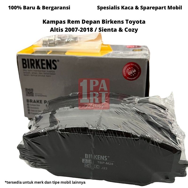 Kampas Rem Depan Birkens Toyota Altis 2007-2019 / Sienta / Voxy / Nav1 Nav-1 - foto 2