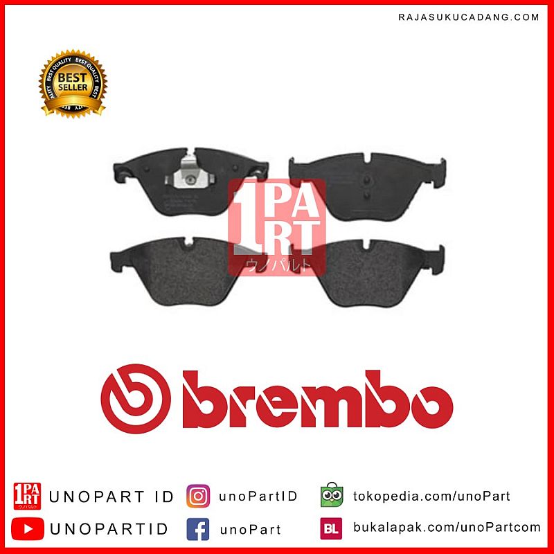 Kampas Rem Depan BREMBO BMW 520i 528i F10 by unoPart Non Asbestos - foto 2