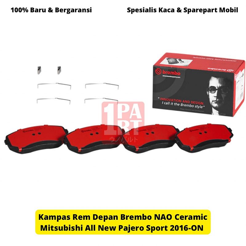 Kampas Rem Depan Brembo Mitsubishi New Pajero Sport 2016-ON CERAMIC - foto 2
