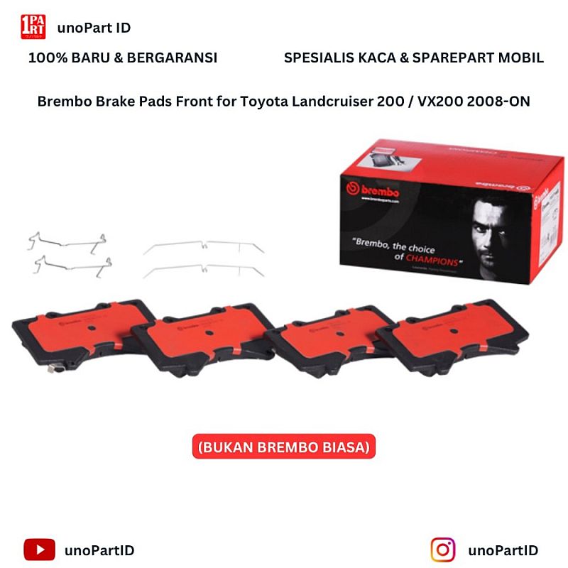 Kampas Rem Depan Brembo NAO Ceramic Landcruiser VX 200 FJ200 2008-ON - foto 4