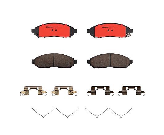 Kampas Rem Depan Brembo NAO Ceramic Nissan Serena C26 / Murano 08-14 / Navara D40 04-15 - foto 4