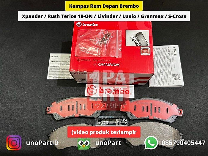 Kampas Rem Depan Brembo NAO Xpander, Livina, Luxio, Granmax & S-Cross - foto 5