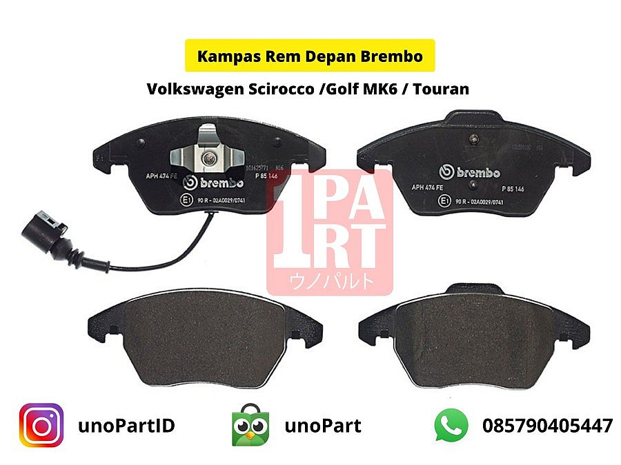 Kampas Rem Depan Brembo VW Volkswagen Scirocco / Golf MK6 / Touran - foto 5