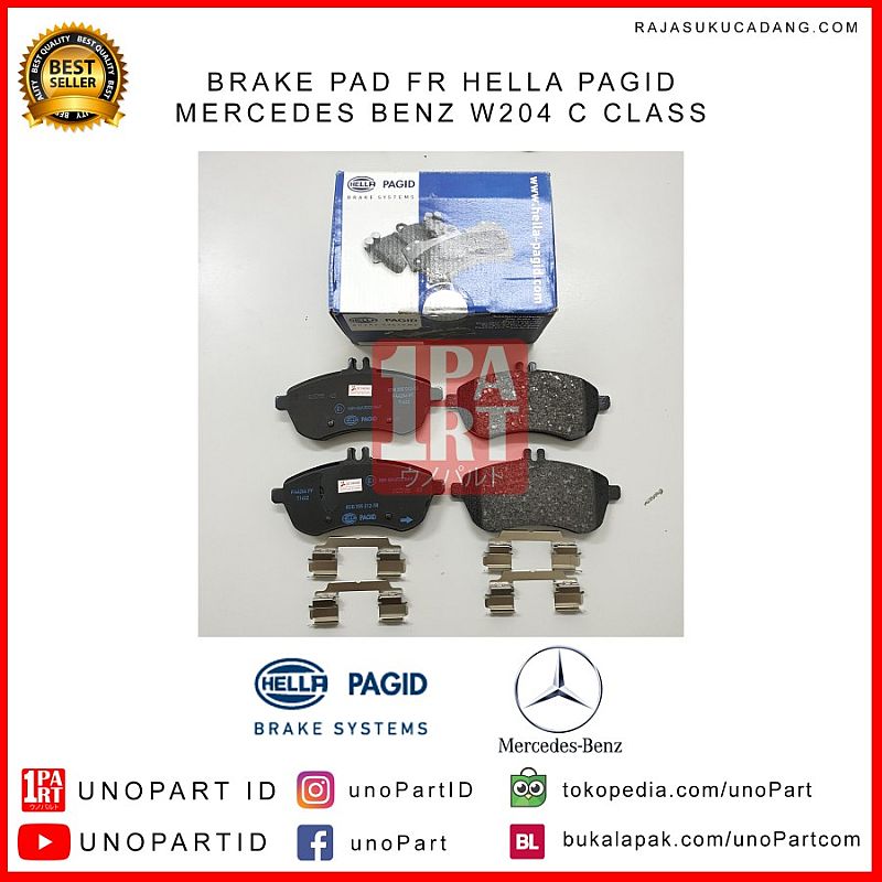 Kampas Rem Depan Hella Pagid Mercedes Benz Mercy W204 C Class unoPart - foto 2