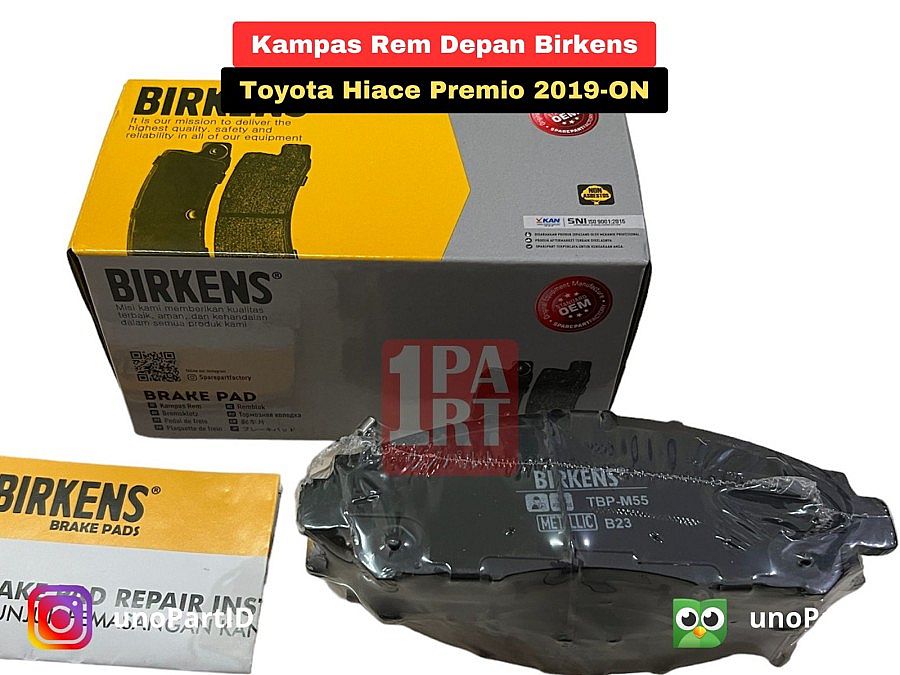 Kampas Rem Depan Hiace Hi-Ace Premio 19- 04465-26440 by unoPart ID - foto 2