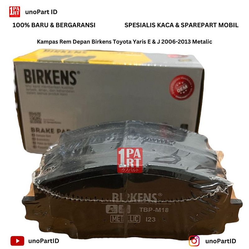Kampas Rem Depan Metalic Toyota Yaris E J 06-13 Bakpao Birkens Kanvas Brake Pad P04465-52260 - foto 2