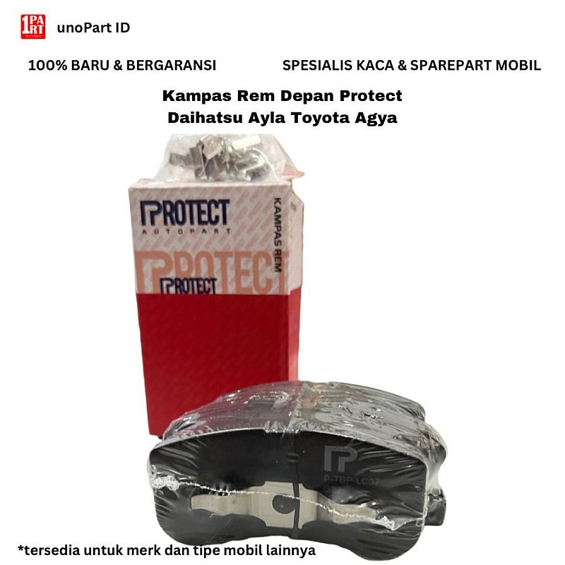Kampas Rem Depan Protect Toyota Agya Daihatsu Ayla AT Matic Non Asbestos - foto 2