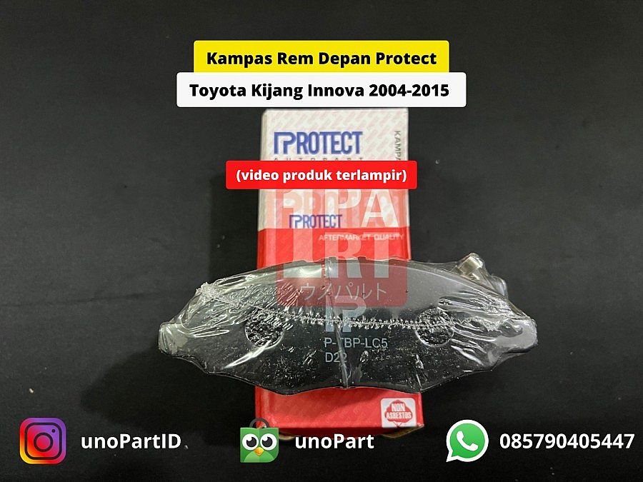 Kampas Rem Depan Protect Toyota Kijang Innova Gen1 2004-2015 Non Asbestos OEM 04465-0K100 044650K100 - foto 5
