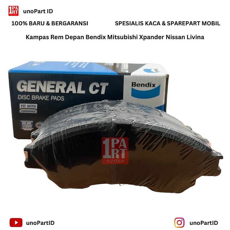 Kampas Rem Depan Xpander, Xpander Cross Nissan Livina Bendix DB2490 - foto 5