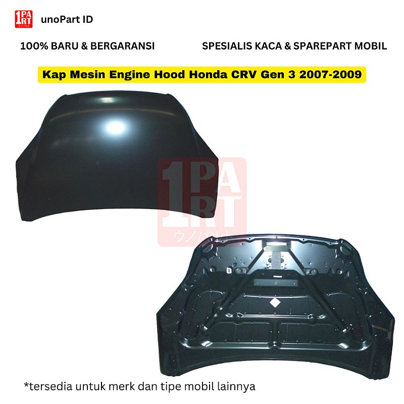 Kap Mesin Engine Hood Honda All New CRV Gen 3 2.4 2.0 2007-2010 Non Facelift 100% Baru Warna Cat Dasar by unoPart ID - foto 4