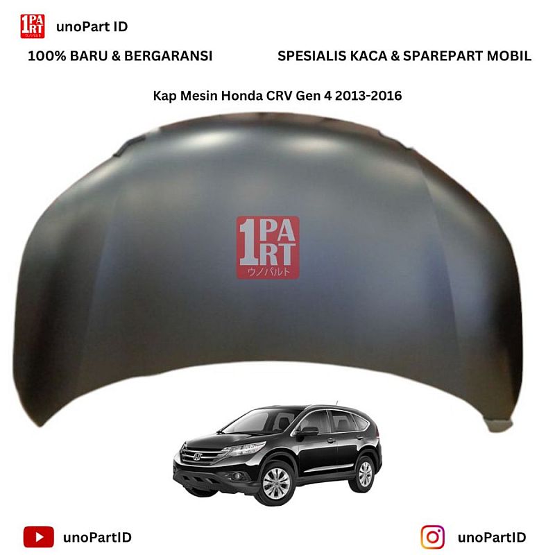 Kap Mesin Engine Hood Honda All New CRV Gen 4 2013-2016 Part No 60100-T0A-A90ZZ 100% Baru Warna Cat Dasar by unoPart ID - foto 8