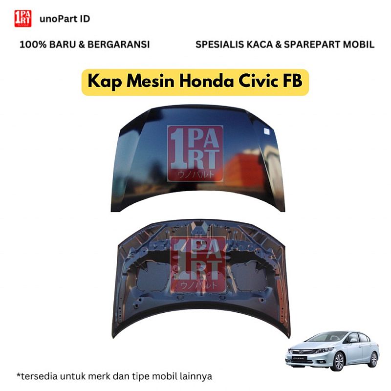 Kap Mesin Engine Hood Honda Civic FB 2012-2015 Baru Warna Dasar - foto 5