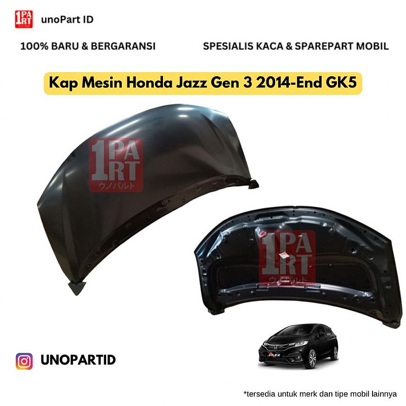 Kap Mesin Engine Hood Honda Jazz 2014-END GK5 100% Baru Cat Dasar - foto 2