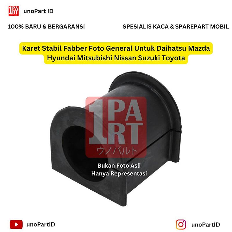 Karet Belah Bushing Stabil Roti Fabber Toyota Daihatsu Avanza Xenia Gen1 Gen2 2004-2015 / Rush Terios Konde 2006-2017 / Grand Great New Avanza Xenia Veloz 2015-2021 SNI KAN OEM 48815-BZ110 48815-BZ150 - foto 2