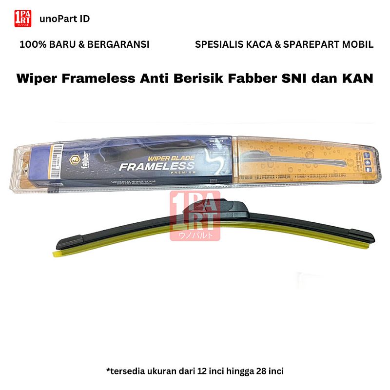 Karet Wiper Blade Fabber Frameless Premium 12" - 28" SNI dan KAN - foto 3
