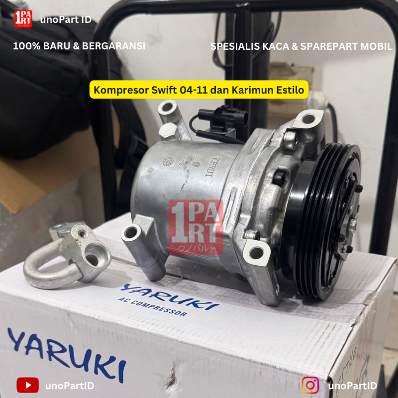 Kompresor Compressor Compresor AC Mobil Suzuki Swift Old 04-11 / Karimun Estilo Estillo Merk Yaruki - foto 2