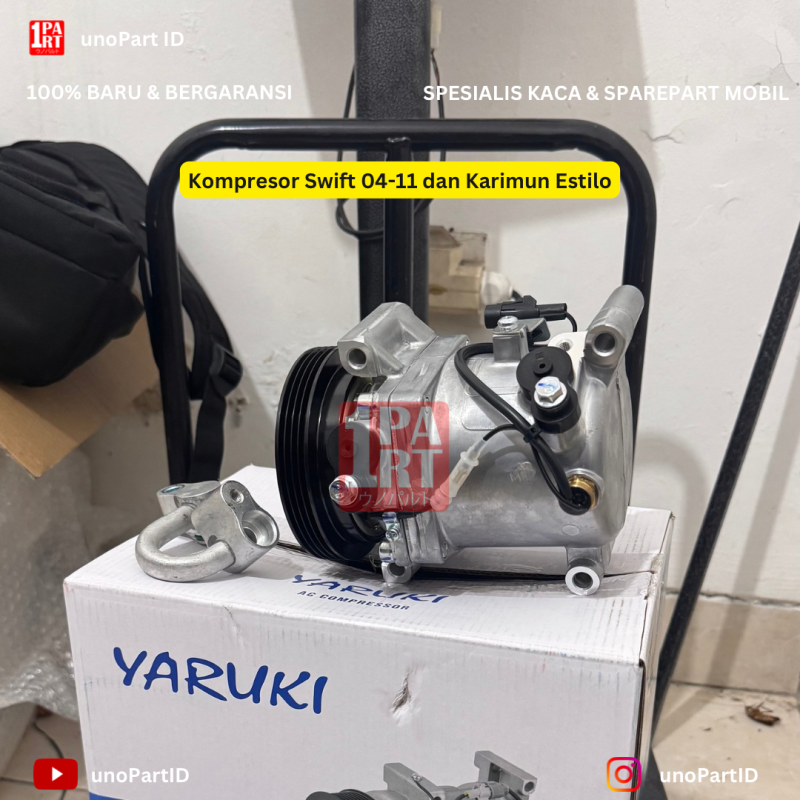 Kompresor Compressor Compresor AC Mobil Suzuki Swift Old 04-11 / Karimun Estilo Estillo Merk Yaruki - foto 4