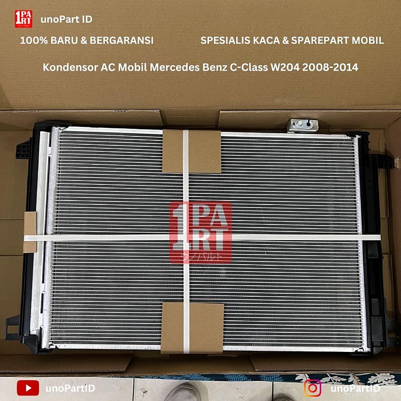 Kondensor AC Mobil Mercy Mercedes Benz W204 200-2014 / W212 2009-2013 by unoPart ID Part No A2045000654 / A2045000254 - foto 2