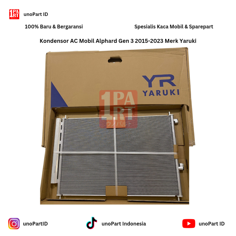 Kondensor AC Mobil Yaruki Toyota Alphard Vellfire ANH30 AGH30 GGH30 2015-2023 Condensor Condenser - foto 2