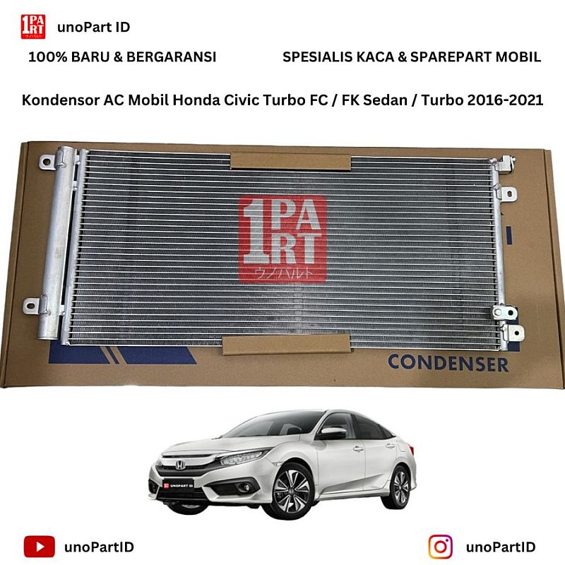 Kondensor Condensor AC Mobil Honda Civic Turbo FK/FC 2016-2021 Yaruki - foto 5