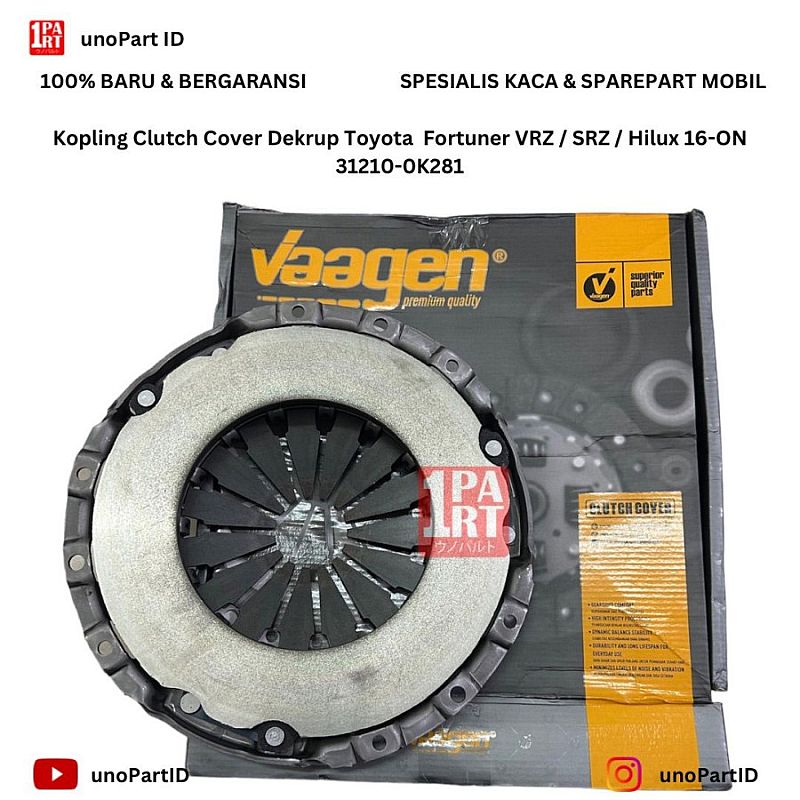 Kopling Clutch Cover Dekrup Fortuner VRZ SRZ / Hilux 16-ON 31210-0K281 - foto 3