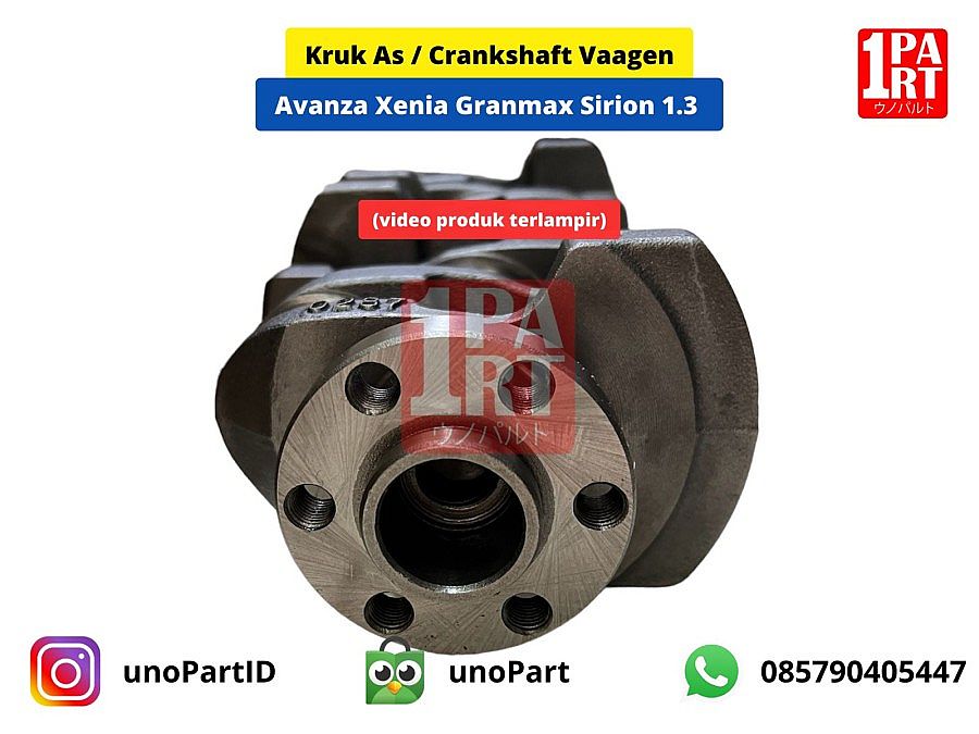 Kruk As / Crankshaft Vaagen Avanza Xenia Sirion Granmax 1.3 100% BARU - foto 2