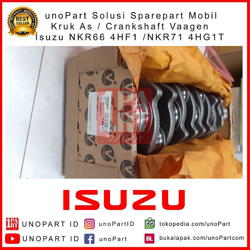 Kruk As Crank Shaft Vaagen Isuzu ELF NKR66 4HF1 / NKR71 4HG1T NKR 66 71 SNI KAN OEM 8-97112981-5 - foto 2