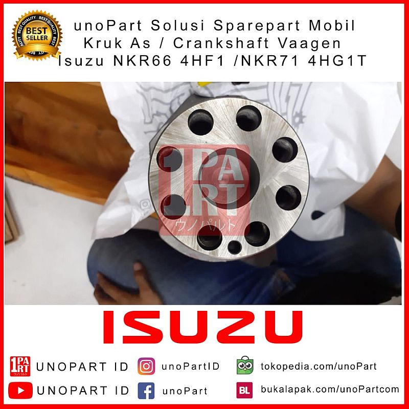 Kruk As Crank Shaft Vaagen Isuzu ELF NKR66 4HF1 / NKR71 4HG1T NKR 66 71 SNI KAN OEM 8-97112981-5 - foto 5