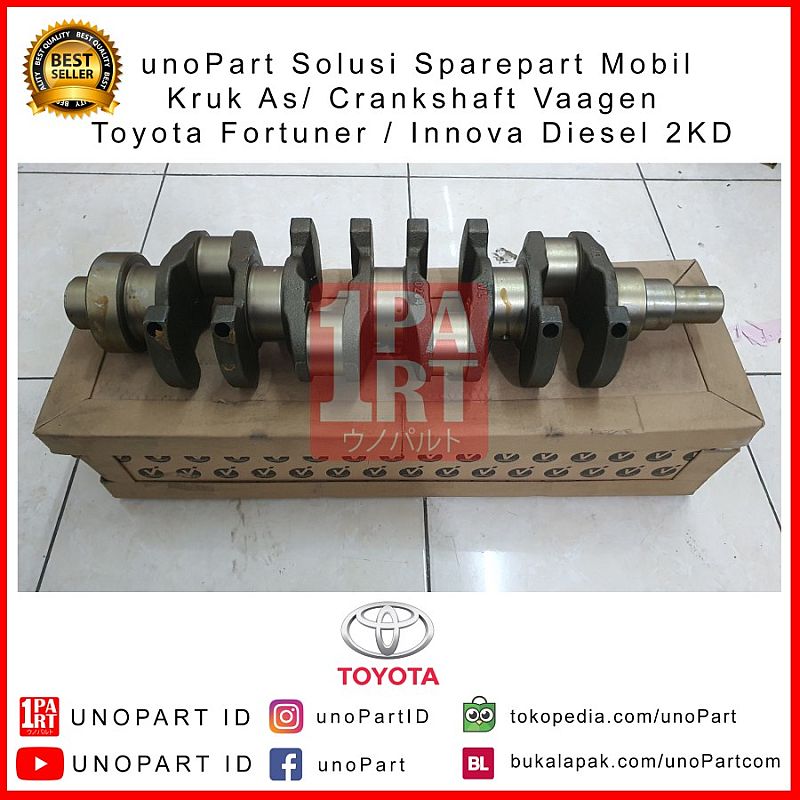 Kruk As Crankshaft Vaagen Toyota Fortuner / Innova Diesel 2KD BARU - foto 5