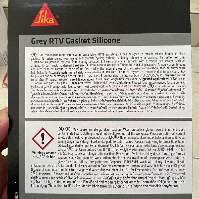 Lem Gasket Packing Recomen OEM Sika Sil Japan RTV Grey Super High Temp - foto 5