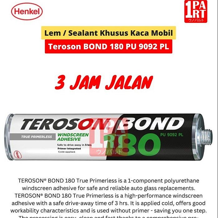 Lem Siler Sealant Kaca Mobil & Bemper Teroson Bond 180 PU 9092 Sealant - foto 2