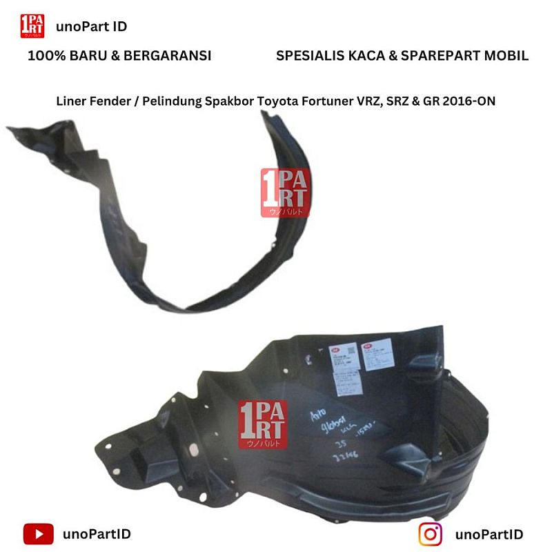 Liner Fender / Pelindung Spakbor Toyota Fortuner VRZ, SRZ & GR 2016-ON NHF Part Np 53806-0K221 - foto 6