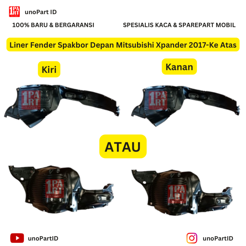 Liner Inner Fender / Pelindung Spakbor Mitsubishi Xpander 2017- Ke Atas Kiri / Kanan - foto 4