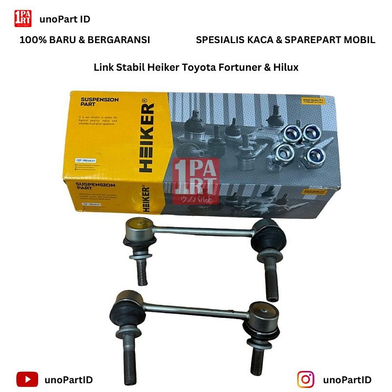 Link Joint Stabil Depan Heiker Toyota Fortuner Lama VNT New VRZ SRZ GR & Hilux 2005-ON SNI KAN OEM 48820-0K030 48820-0K030 48810-0K010 - foto 7