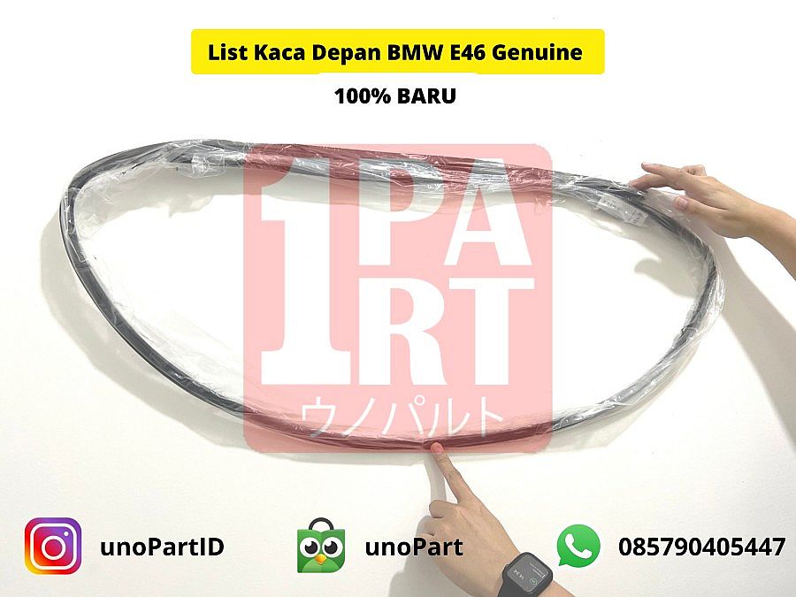 List Karet Kaca Depan Moulding Windshield BMW E46 Seri 3 Terima Pasang - foto 3