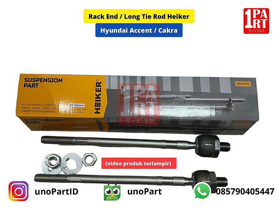 Long Tie Rod / Rack End Heiker Hyundai Accent / Cakra / Verna / Avega Old SNI KAN OEM 56540-22000 5654022000 - foto 5