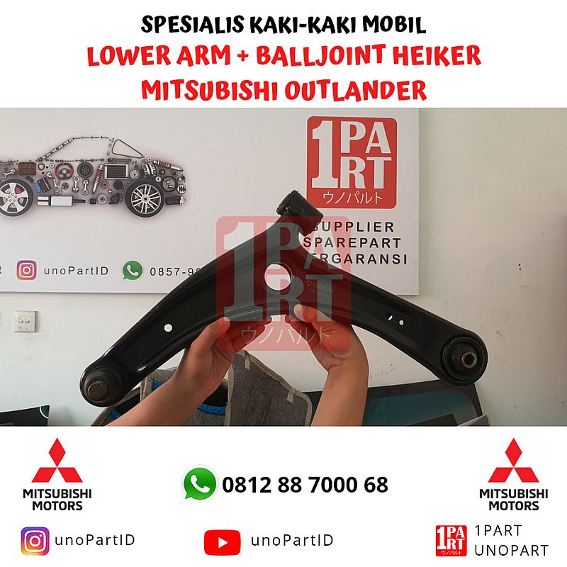 Lower Arm + Ball Joint + Bushing Heiker Mitsubishi Outlander Sport 2012-2021 SNI KAN OEM 4013A429 4013A430 - foto 5
