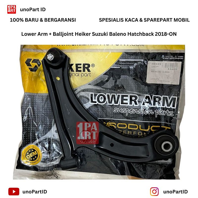 Lower Arm + Balljoint Heiker Suzuki Baleno Hatchback 2018-ON R/L - foto 2