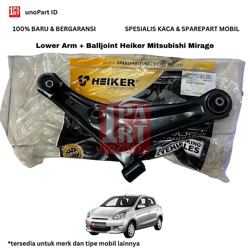 Lower Arm Ball Joint Bushing Heiker Mitsubishi Mirage 2012-ON Kiri atau Kanan SNI KAN OEM 4013A310 - foto 2