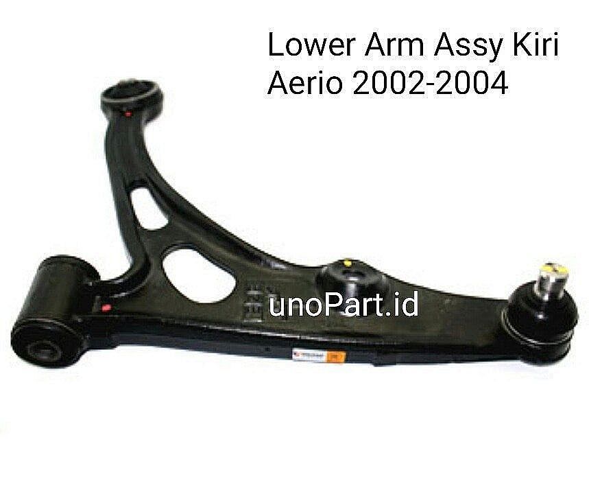 Lower Arm Sayap Kapak Bawah Assy Komplit Bushing Ball Joint Kanan atau Kiri Heiker Suzuki Aerio 2001-2004 SNI KAN OEM 45201-54G01 45202-54G01 4520154G01 4520254G01 - foto 2