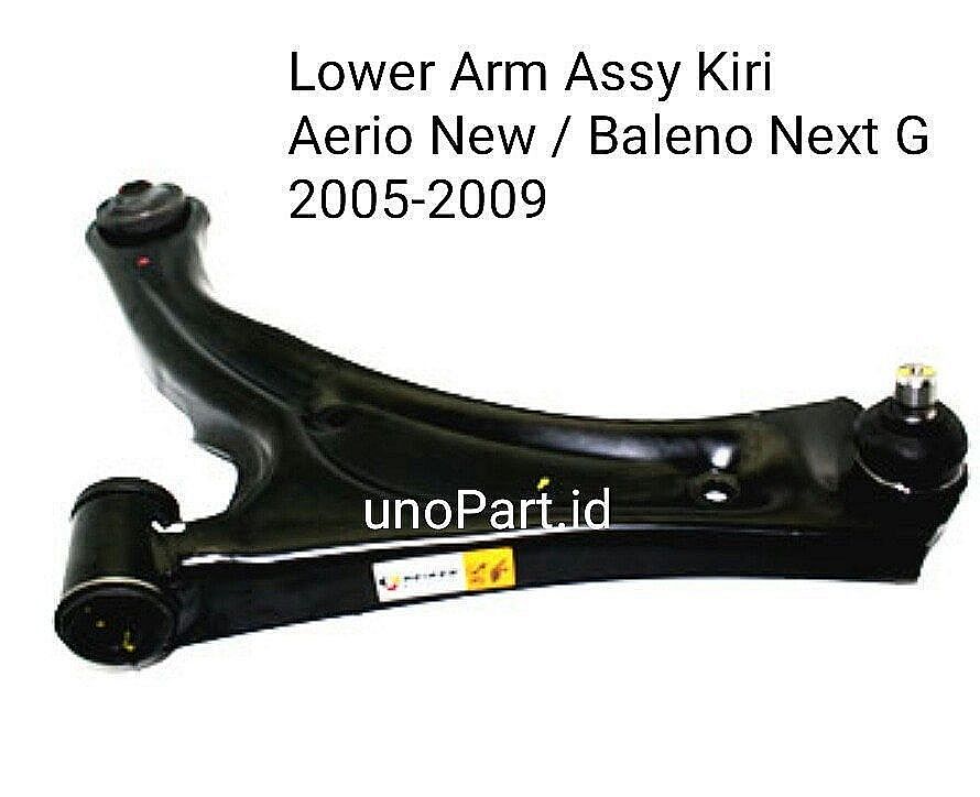 Lower Arm Sayap Kapak Bawah Assy Komplit Bushing Ball Joint Kanan atau Kiri Heiker Suzuki Aerio New 2005-2007 / Baleno Next G 2003-2007 SNI KAN OEM 45201-59J00 45202-59J00 4520159J00 4520259J00 - foto 2