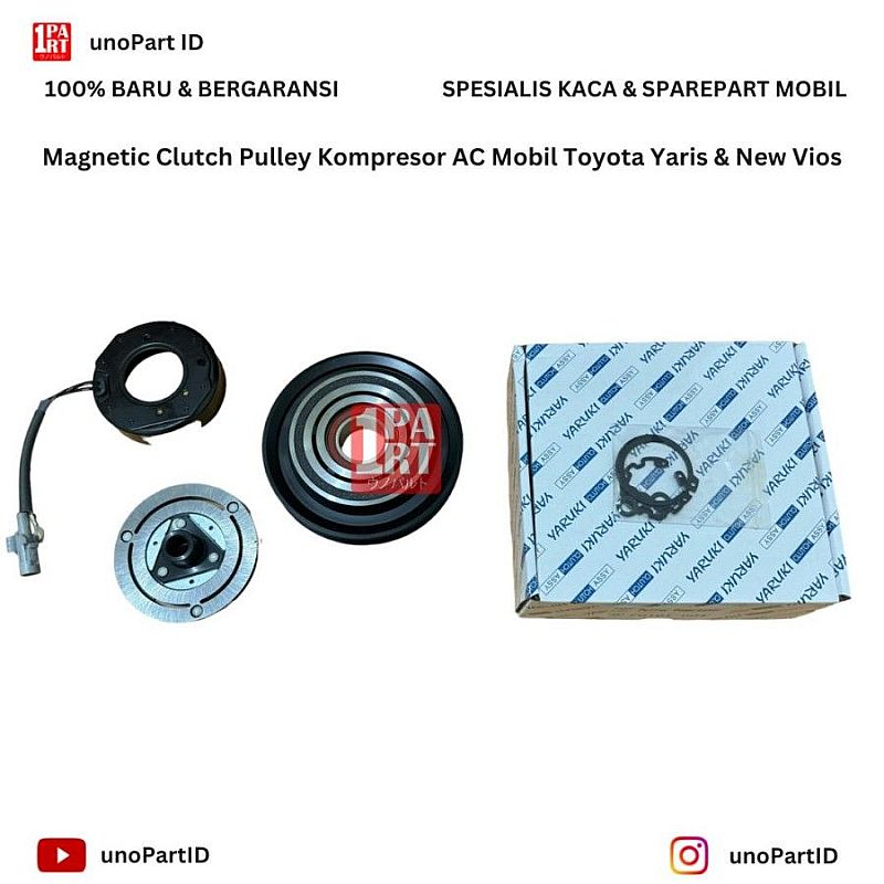 Magnet Clutch AC Kompresor Yaruki Toyota Yaris Bapao & New Vios Gen2 2006-2012 unoPart ID - foto 2