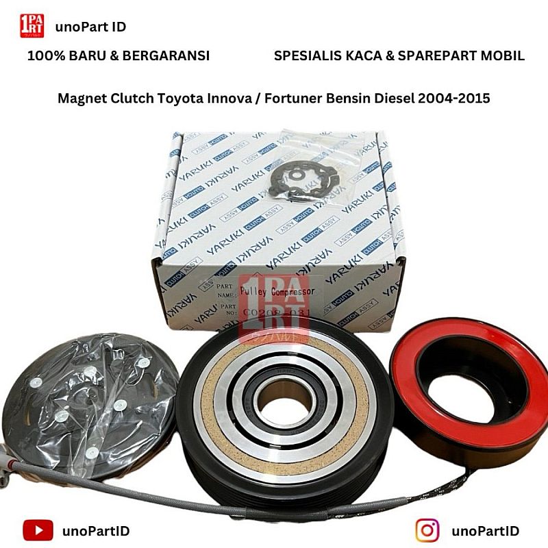 Magnet Clutch AC Mobil Toyota Innova Fortuner Bensin Diesel 2004-2015 unoPart - foto 3
