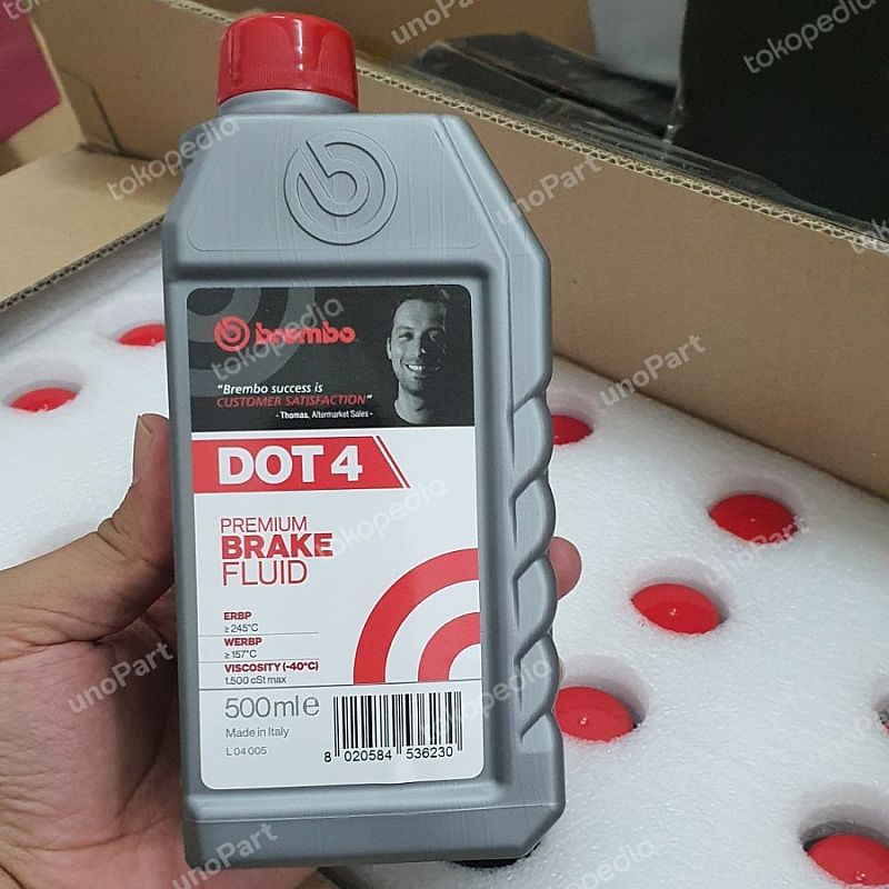 Minyak Rem Brembo Brake Fluid DOT4 500ml Made in Italy by unoPart - foto 2