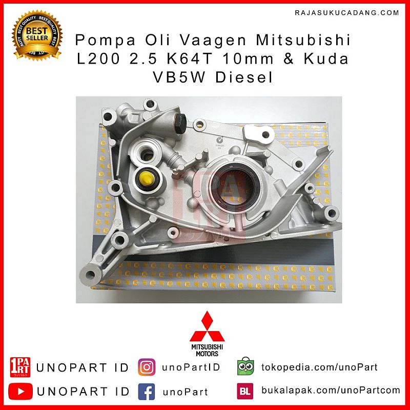 Oil Pump Mitsubishi L200 2.5 K64T 10mm & Kuda VB5W Diesel MD181579 - foto 3