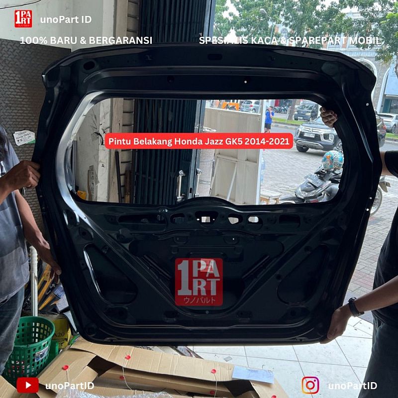 Pintu Bagasi Mobil Belakang Honda Jazz RS GK5 2014-ON Baru Warna Cat Dasar unoPart ID - foto 7